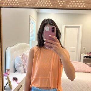 Chic Sleeveless Peach Tank Top